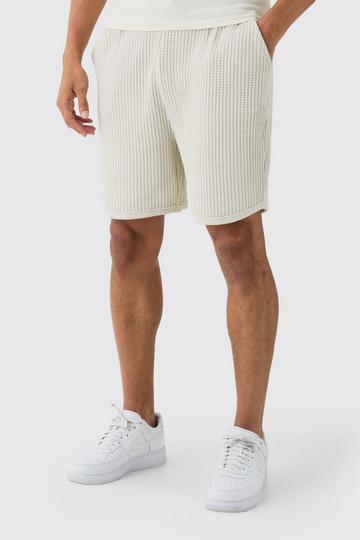 Grey Heavy Jumbo Waffle Volley Short