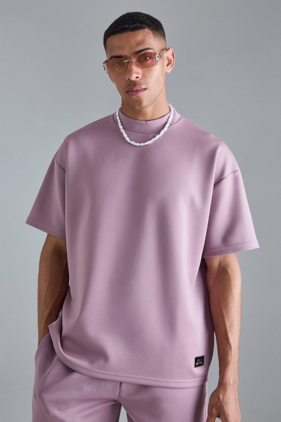 Oversize Scuba T-Shirt, Purple image number 1