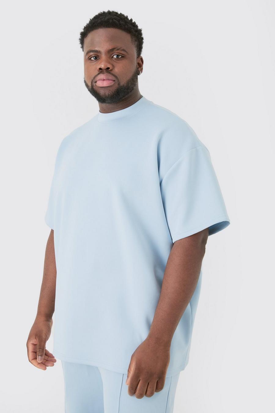 Plus Oversize Scuba T-Shirt, Pastel blue image number 1