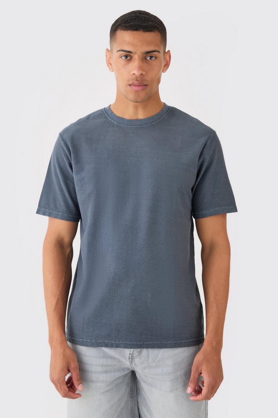 Charcoal Textured Washed T-shirt image number 1