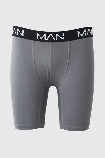 Man Active Performance 7inch Long Boxer grey