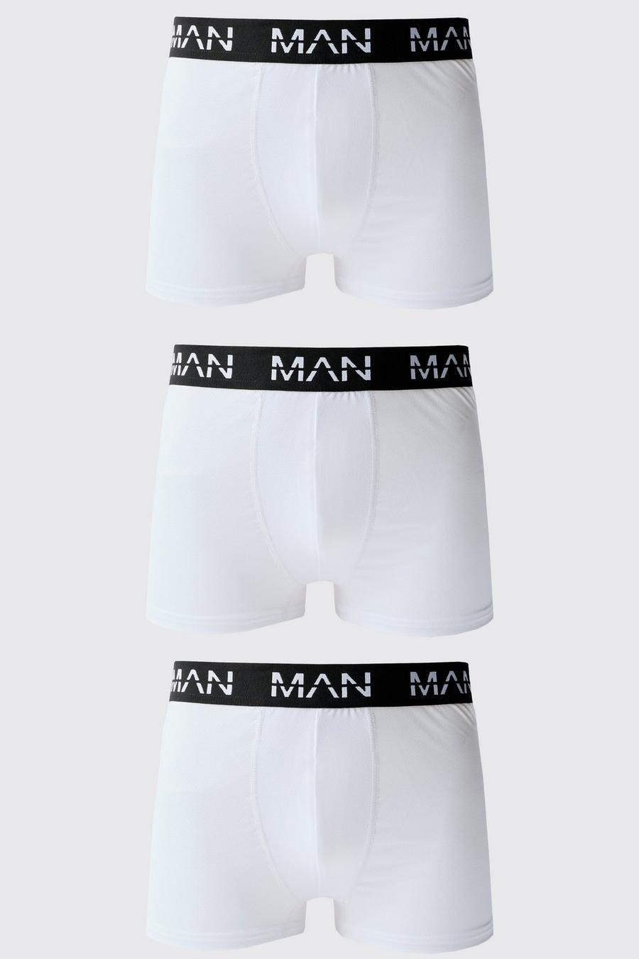 White Man Active Performance 3 Pack Boxer 
