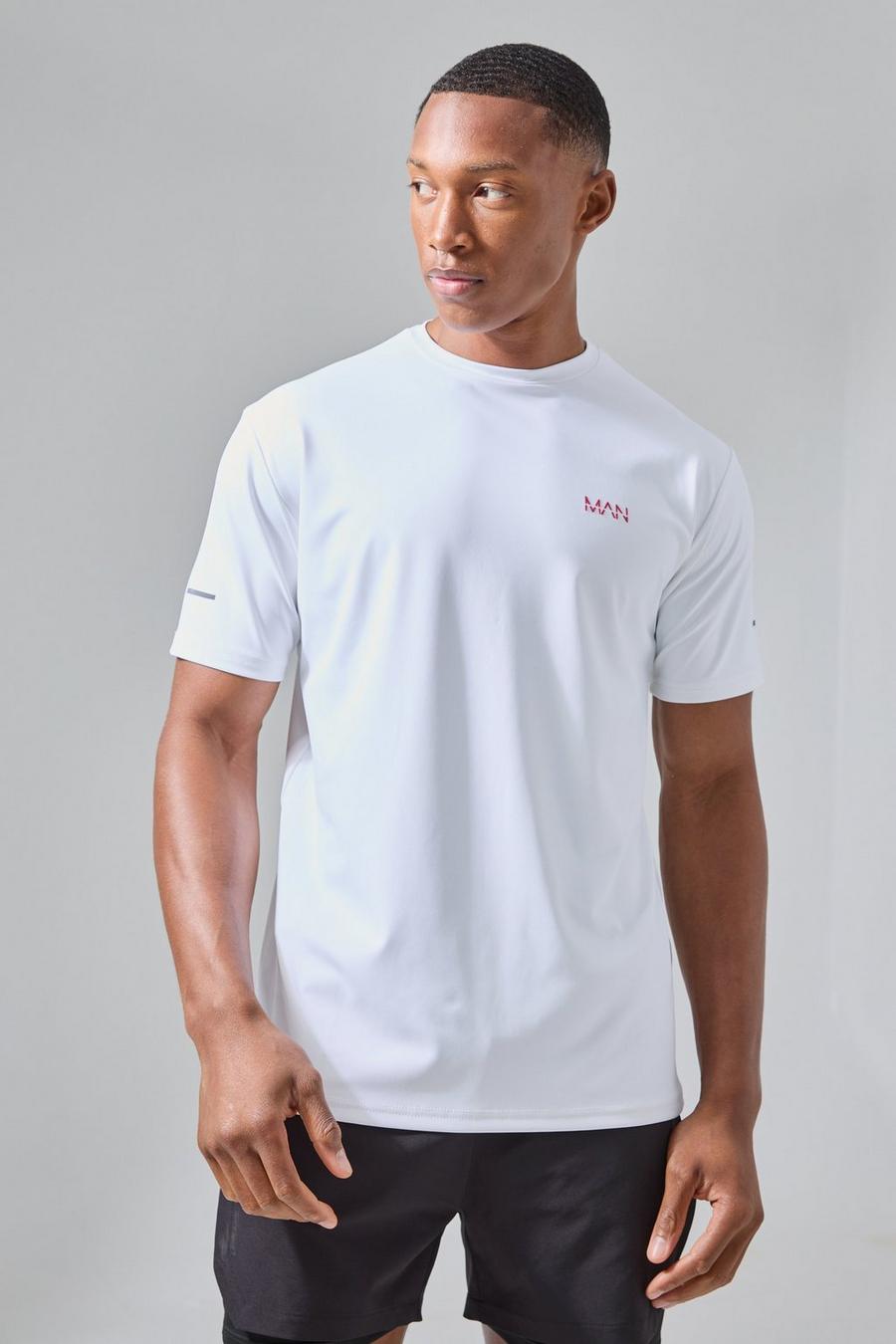 T-shirt Man Active per alta performance, White image number 1