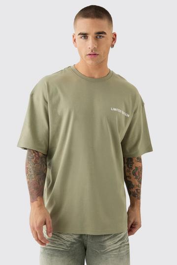 Premium Oversized Super Clean Limited Interlock T-shirt olive