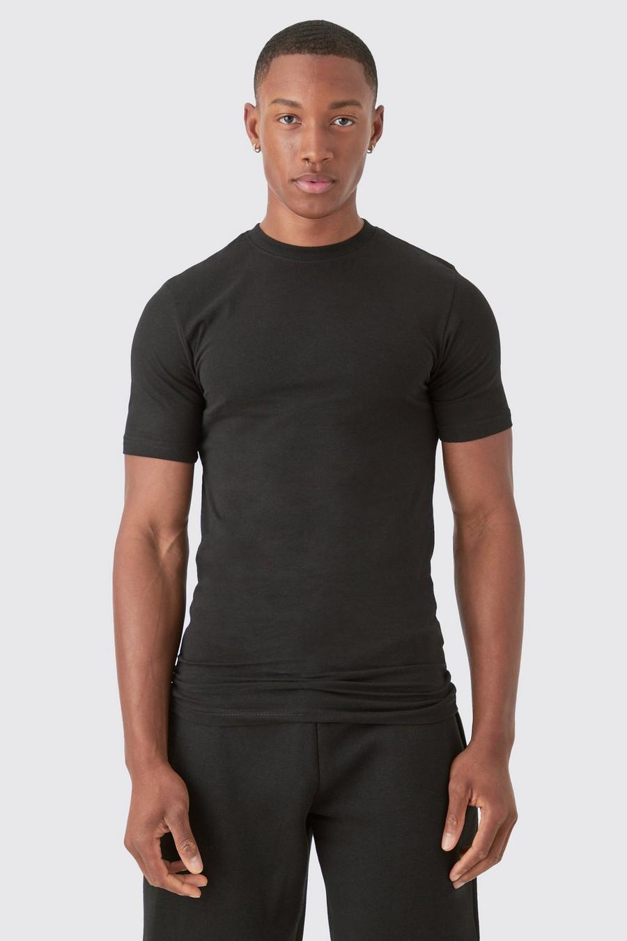 T-shirt Basic attillata, Black image number 1