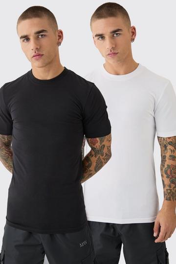 2 Pack Muscle Fit T-shirt multi