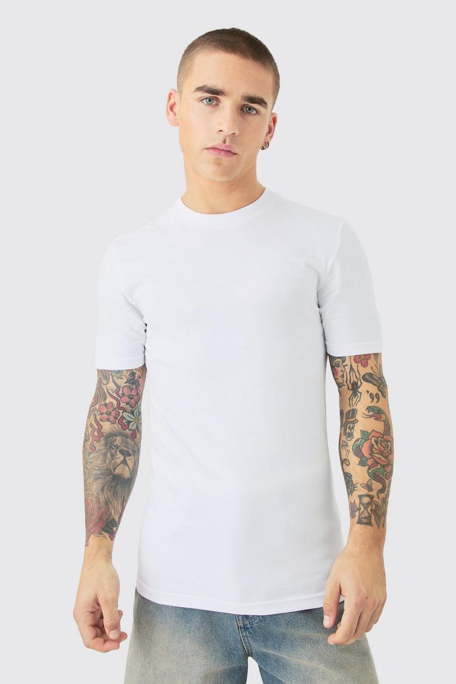 2 Pack Muscle Fit T-shirt, White