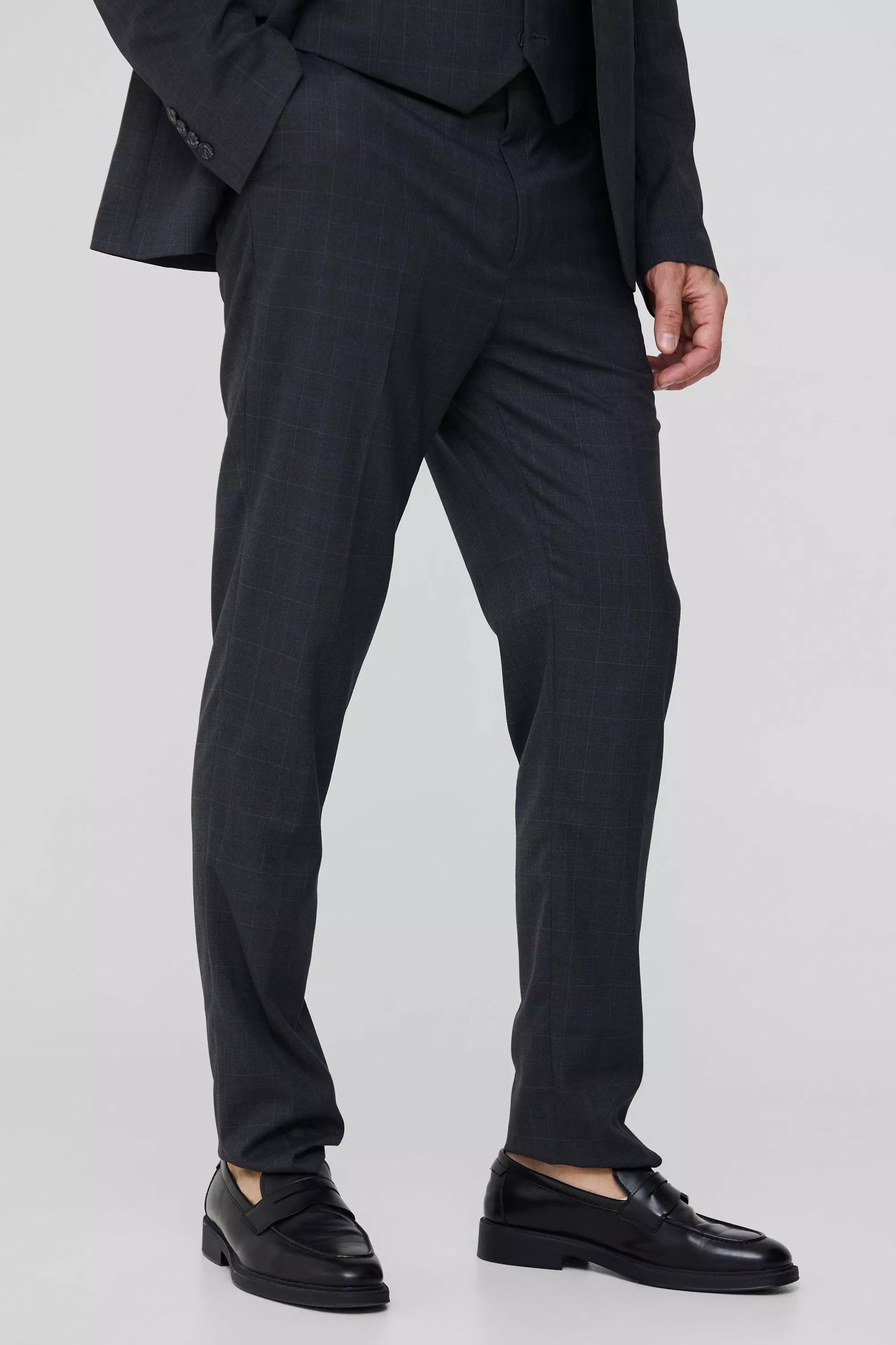 Tall Charcoal Check Single Breasted Slim Fit Suit Jacket alternative image