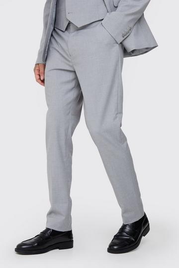 Grey Tall Essential Slim Fit Suit Pants In Grey