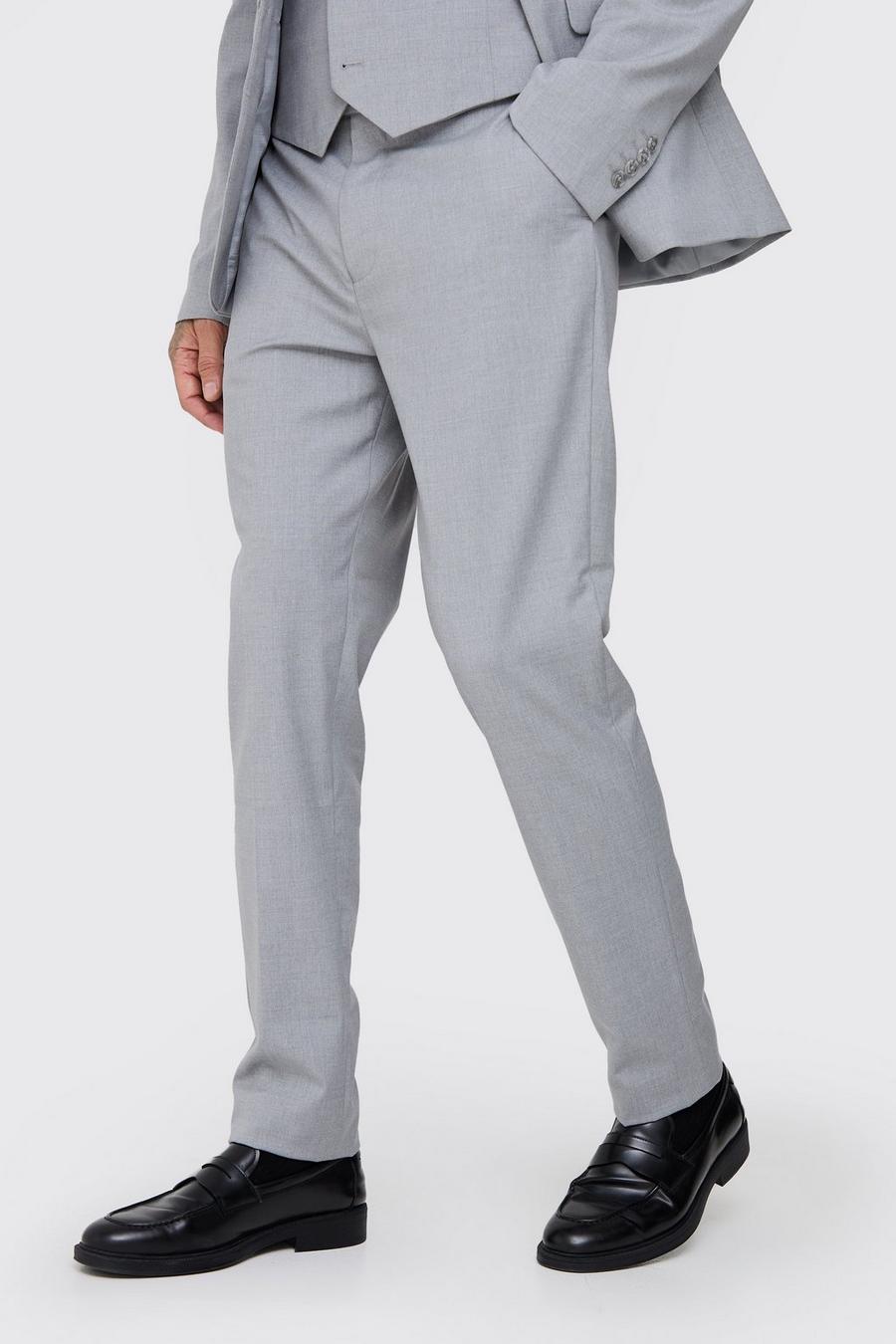 Pantalón de traje Tall ajustado básico en gris, Grey image number 1