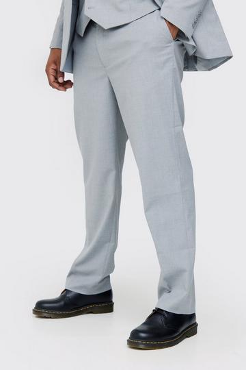 Plus Regular Fit Suit Pants In Grey grey