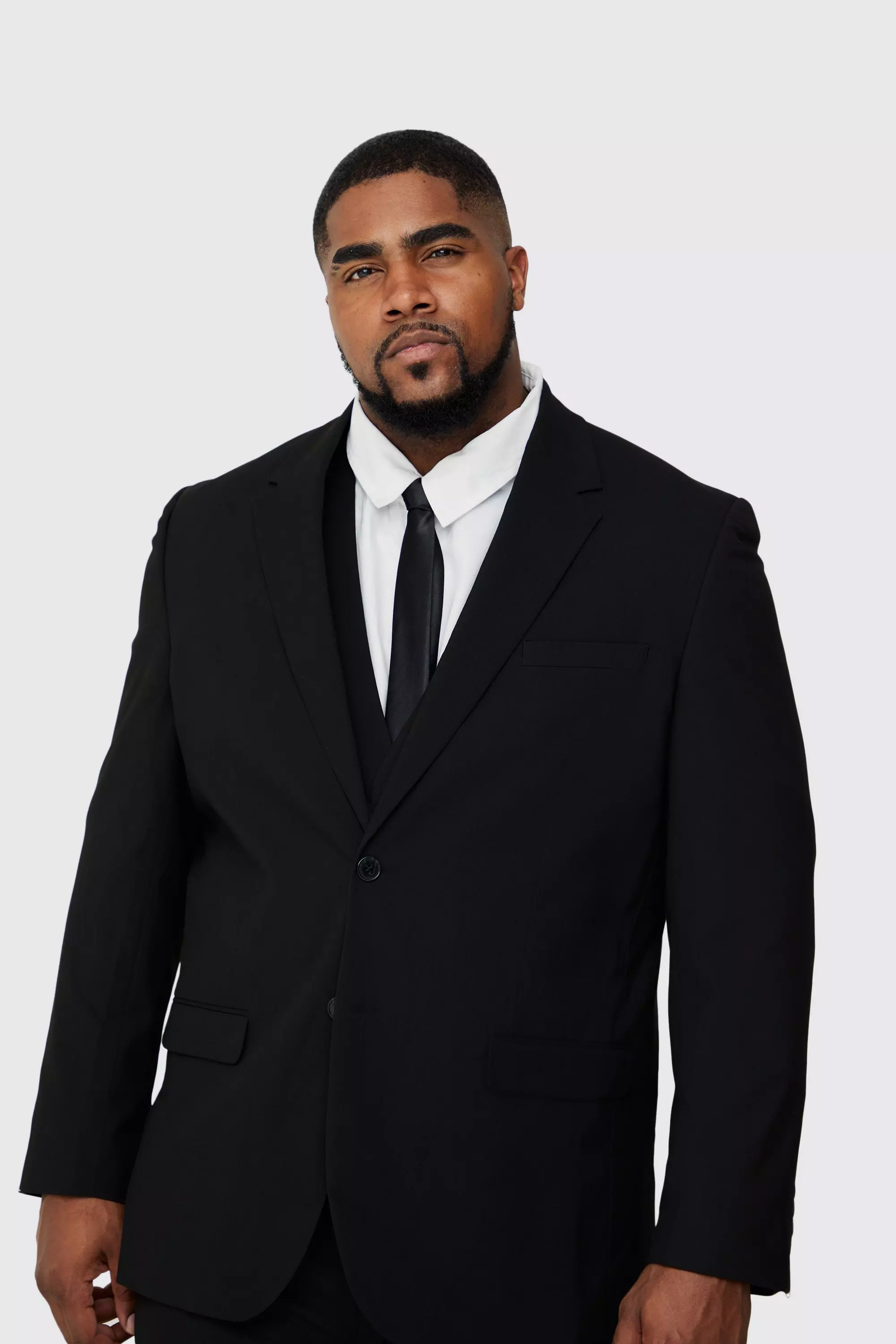 Plus Regular Fit Suit Jacket In Black alternative image