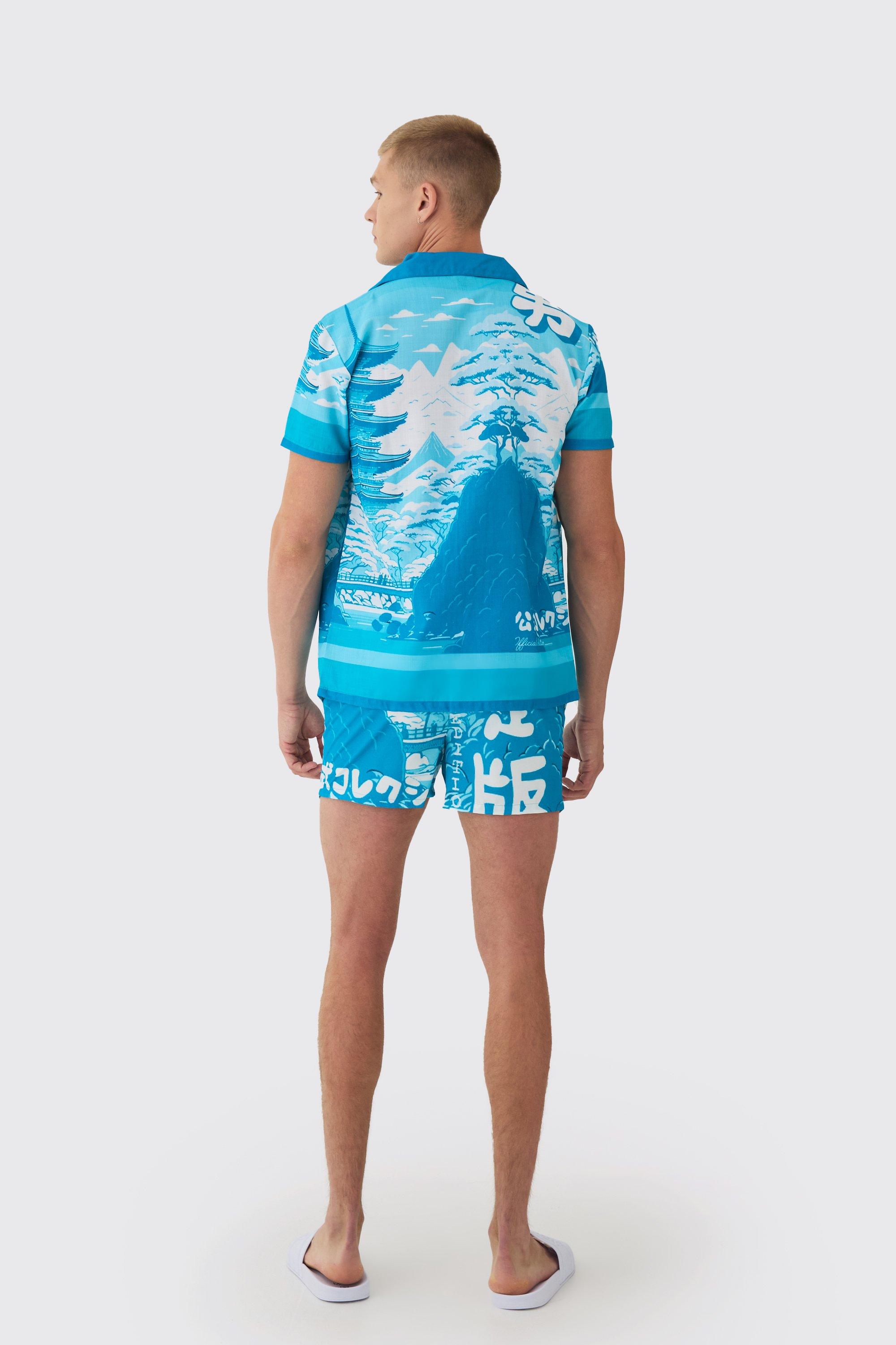 Shirt and swim shorts set hot sale