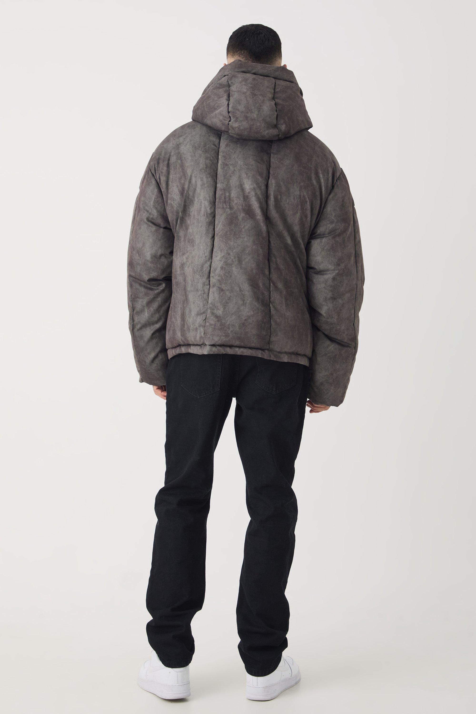 Tall Oversized Extreme Padded Fit Puffer Jacket In Grey