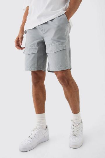 Elasticated Waist Relaxed Shorts grey