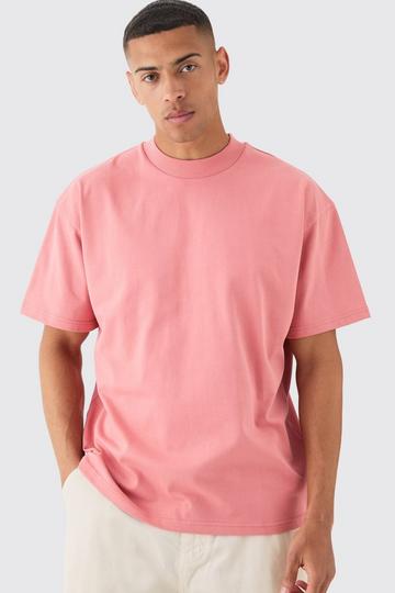 Oversized Extended Neck Super Heavyweight T-shirt rose