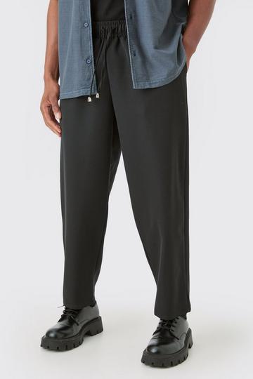 Drawcord Waist Oversized Skate Trousers black