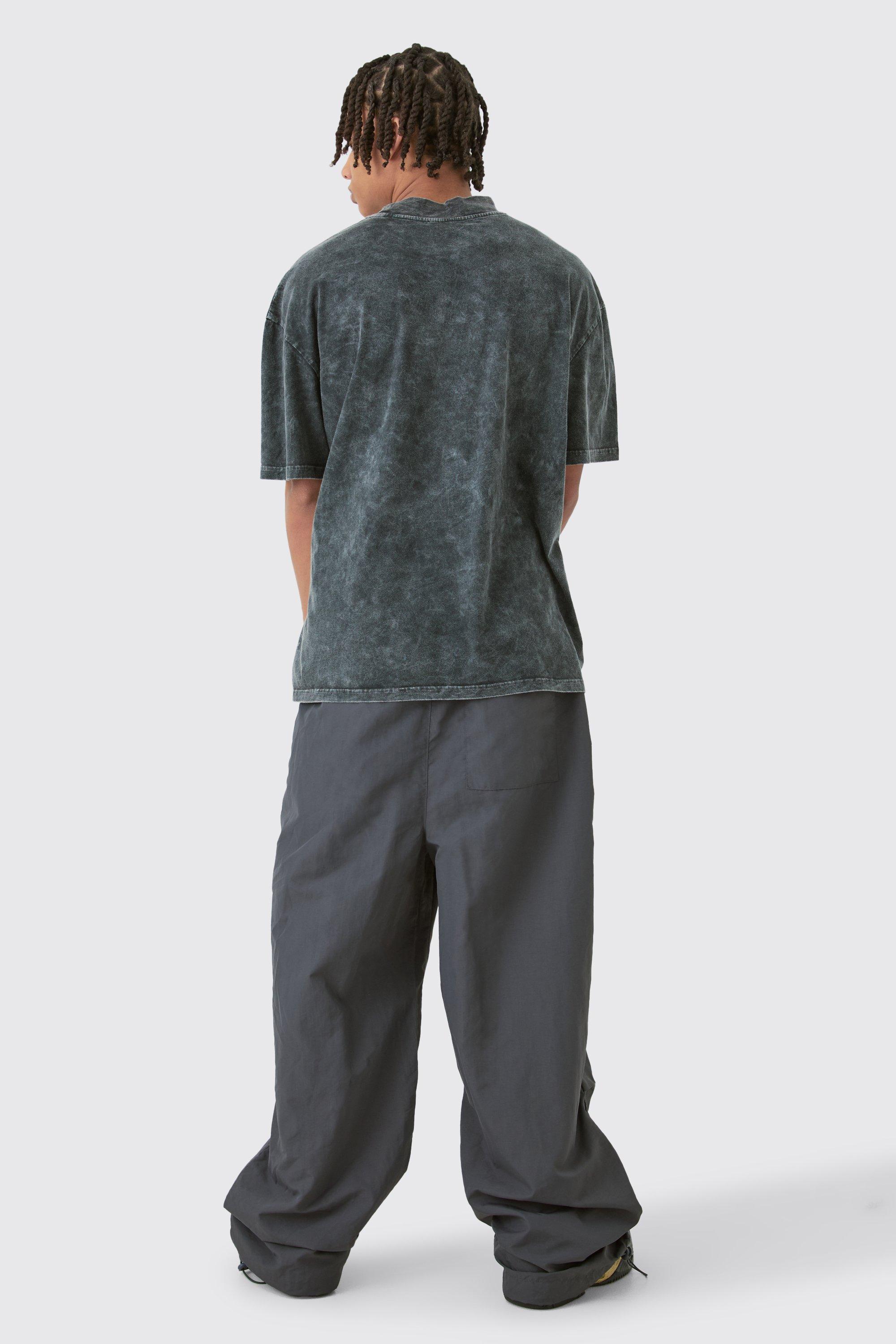 Elasticated Waist Oversized OFCL Parachute Pants | boohoo USA