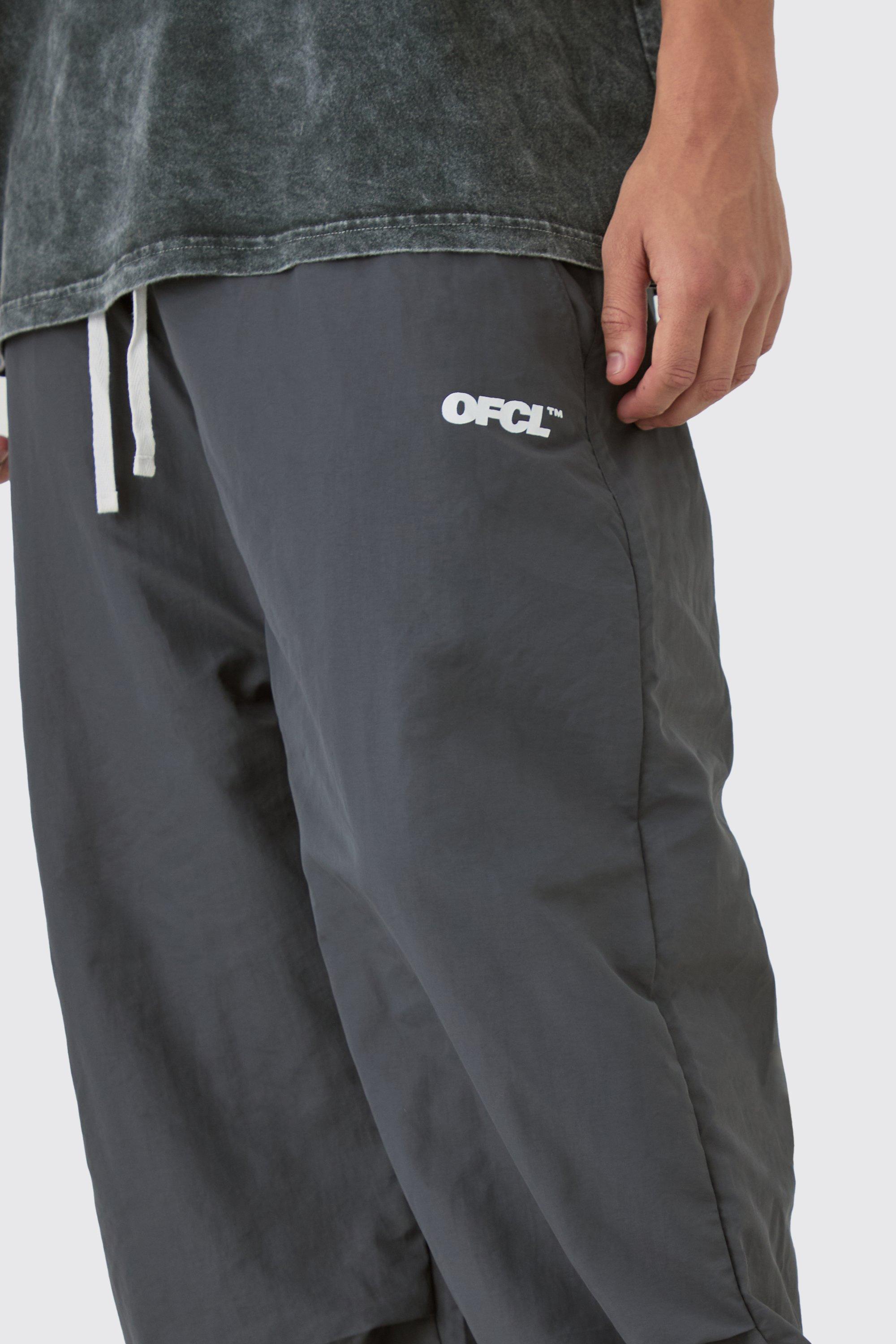 Elasticated Waist Oversized OFCL Parachute Pants | boohoo USA