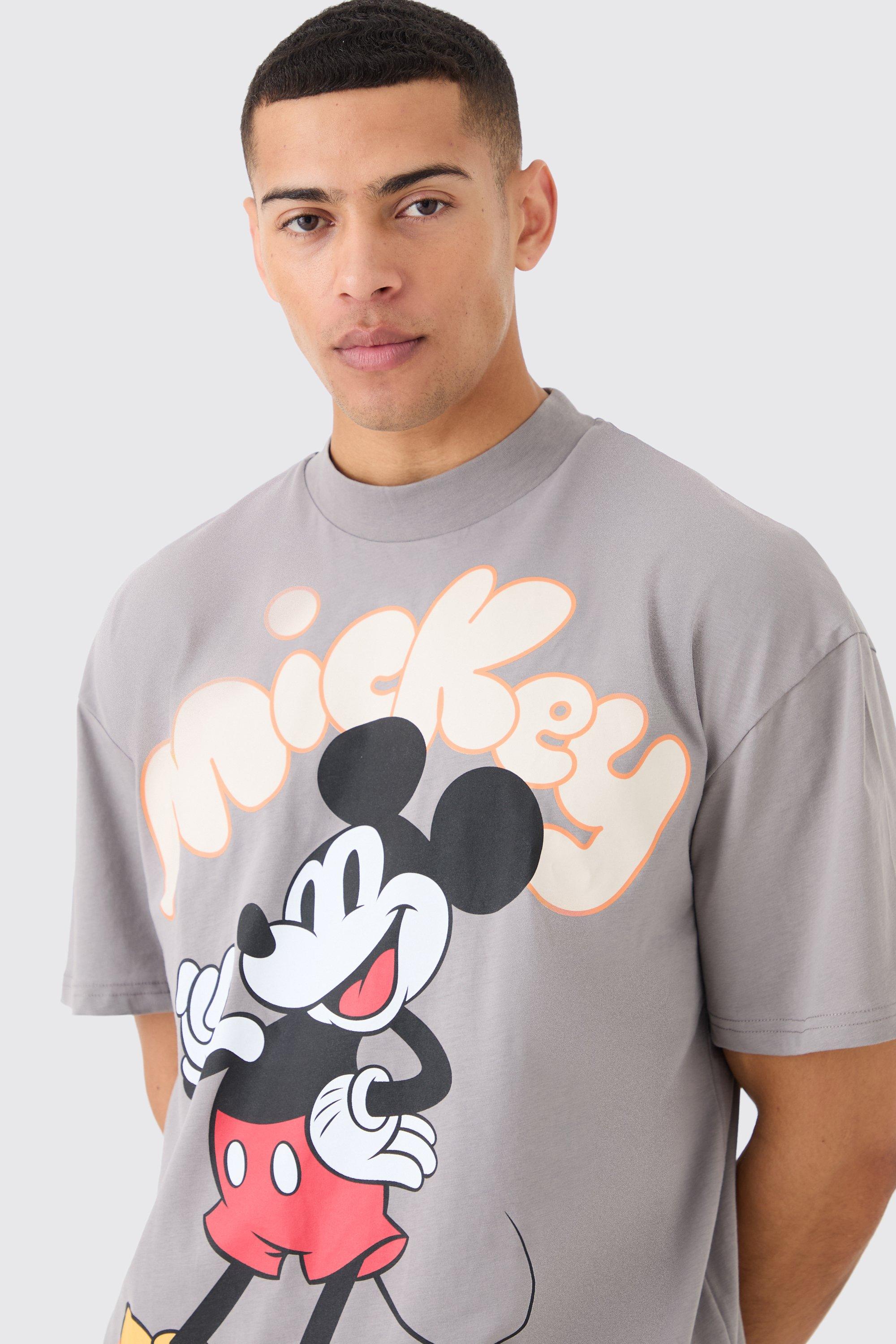 Oversized Mickey Mouse Large Scale License T shirt boohoo