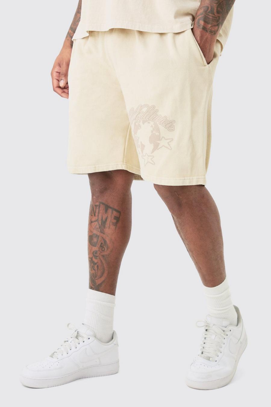 Sand Plus Dream Worldwide Oversize shorts i sandfärg