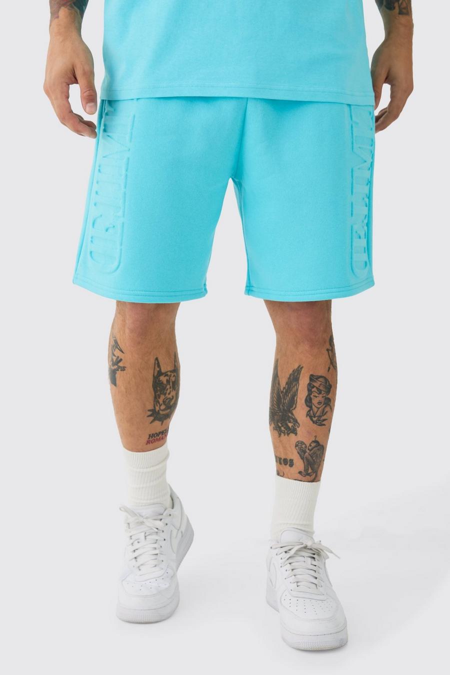 Aqua Relaxed Limited Embossed Short image number 1