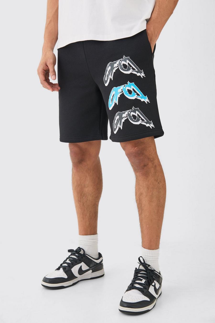 Black Ofcl Shorts med ledig passform image number 1