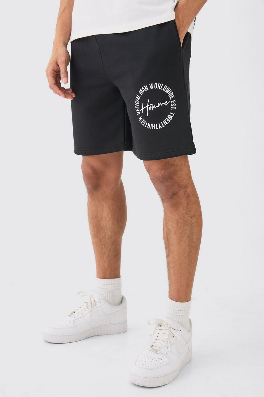 Black Homme Shorts med ledig passform image number 1