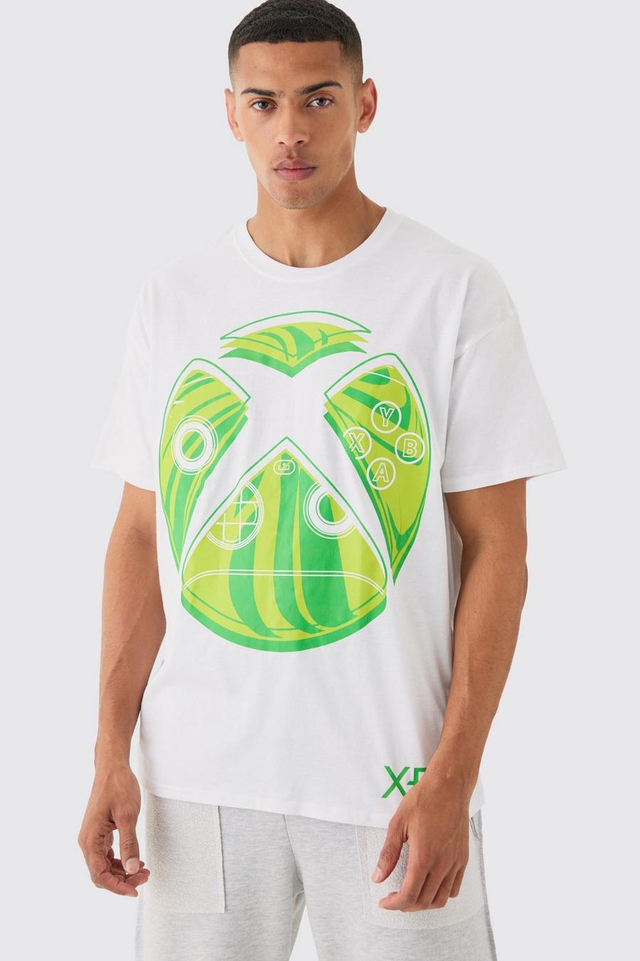 White Oversized Xbox Logo License T-shirt image number 1
