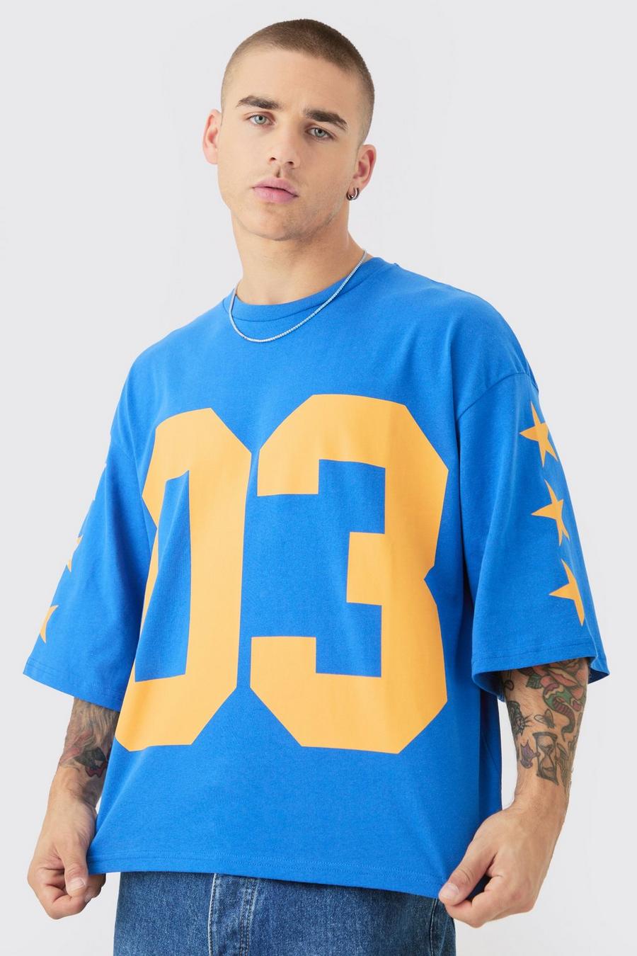 Oversized Boxy Varsity Half Sleeve T-shirt | boohoo USA Oversized Boxy Varsity Half Sleeve T-shirt | boohoo USA