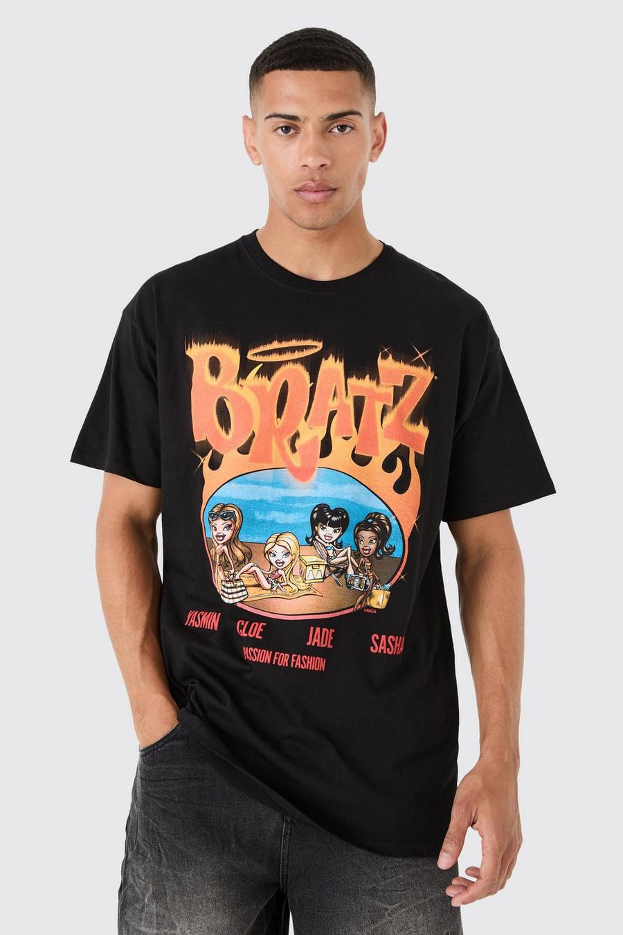 Black Loose Bratz Holidays License T-shirt image number 1
