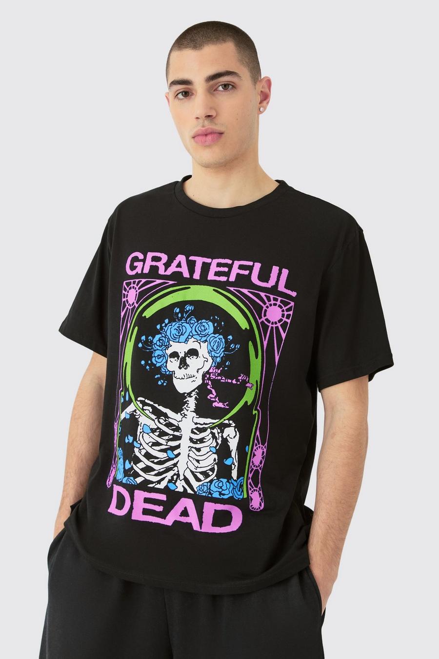 Black Oversized Grateful Dead Band License T-shirt image number 1