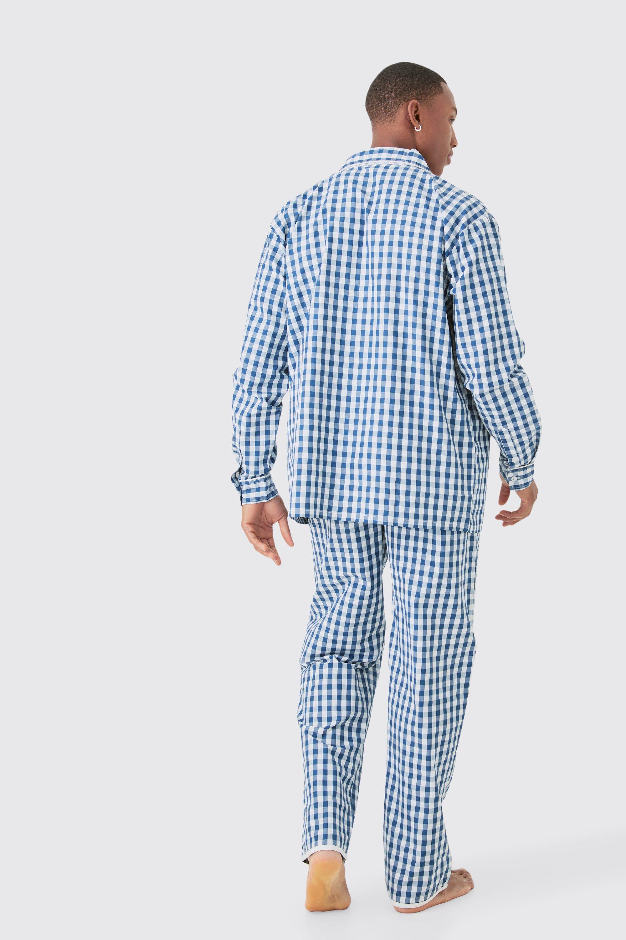 Oversized Lounge Checked Shirt u0026 Bottom Set | boohoo