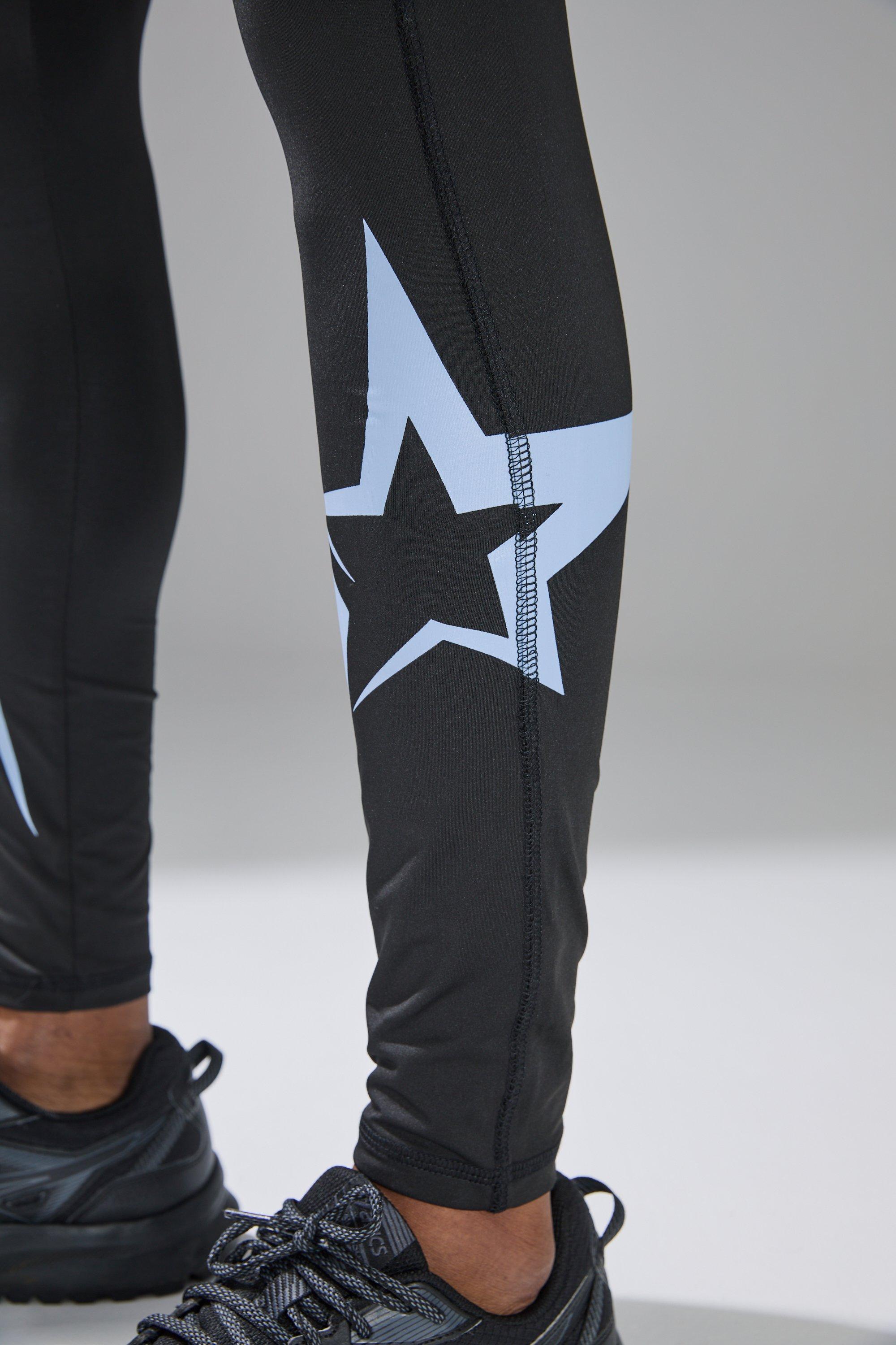 P Star Base Layer Leggings With Star Print boohoo