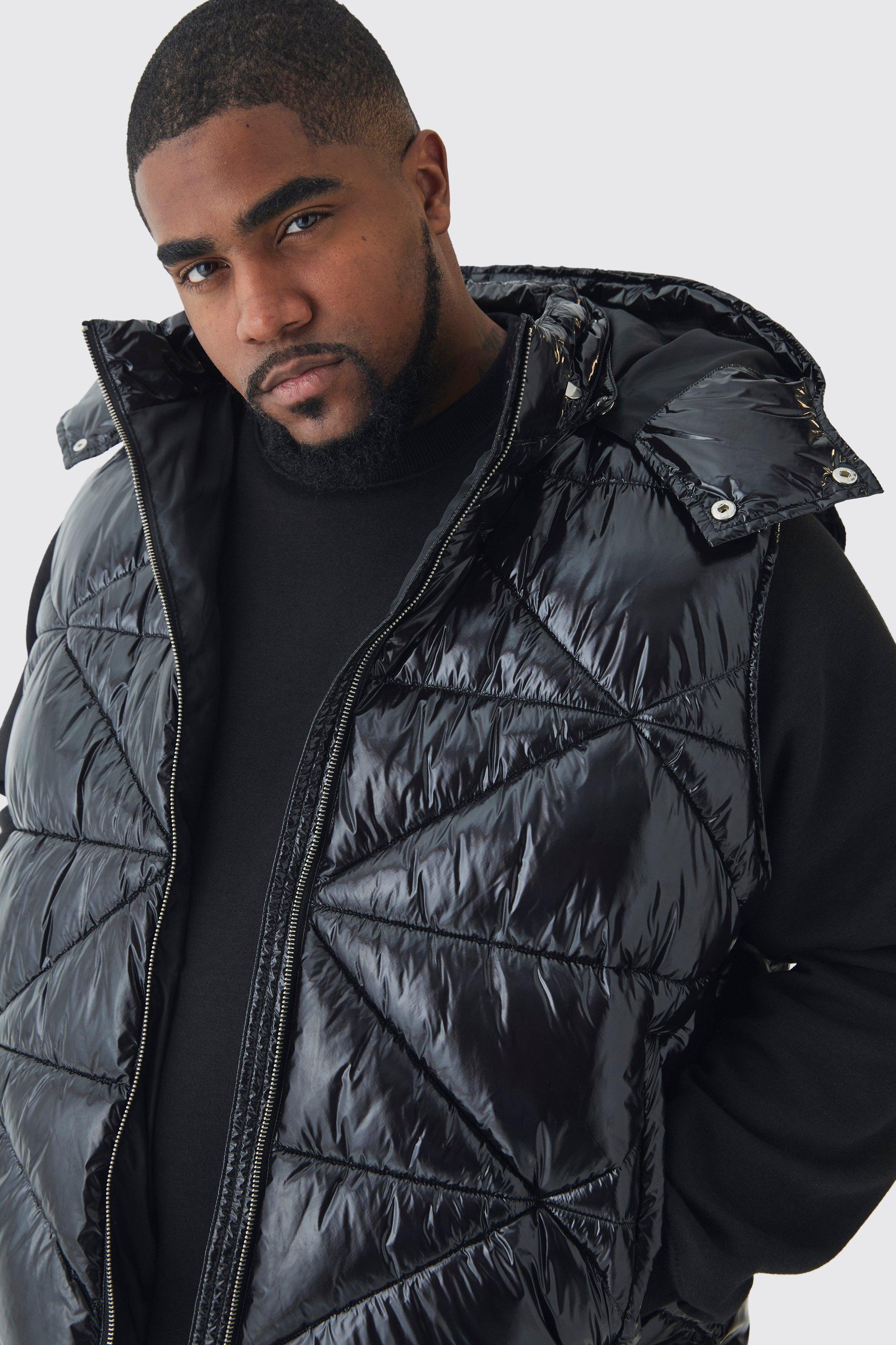 Mens vinyl puffer jacket online