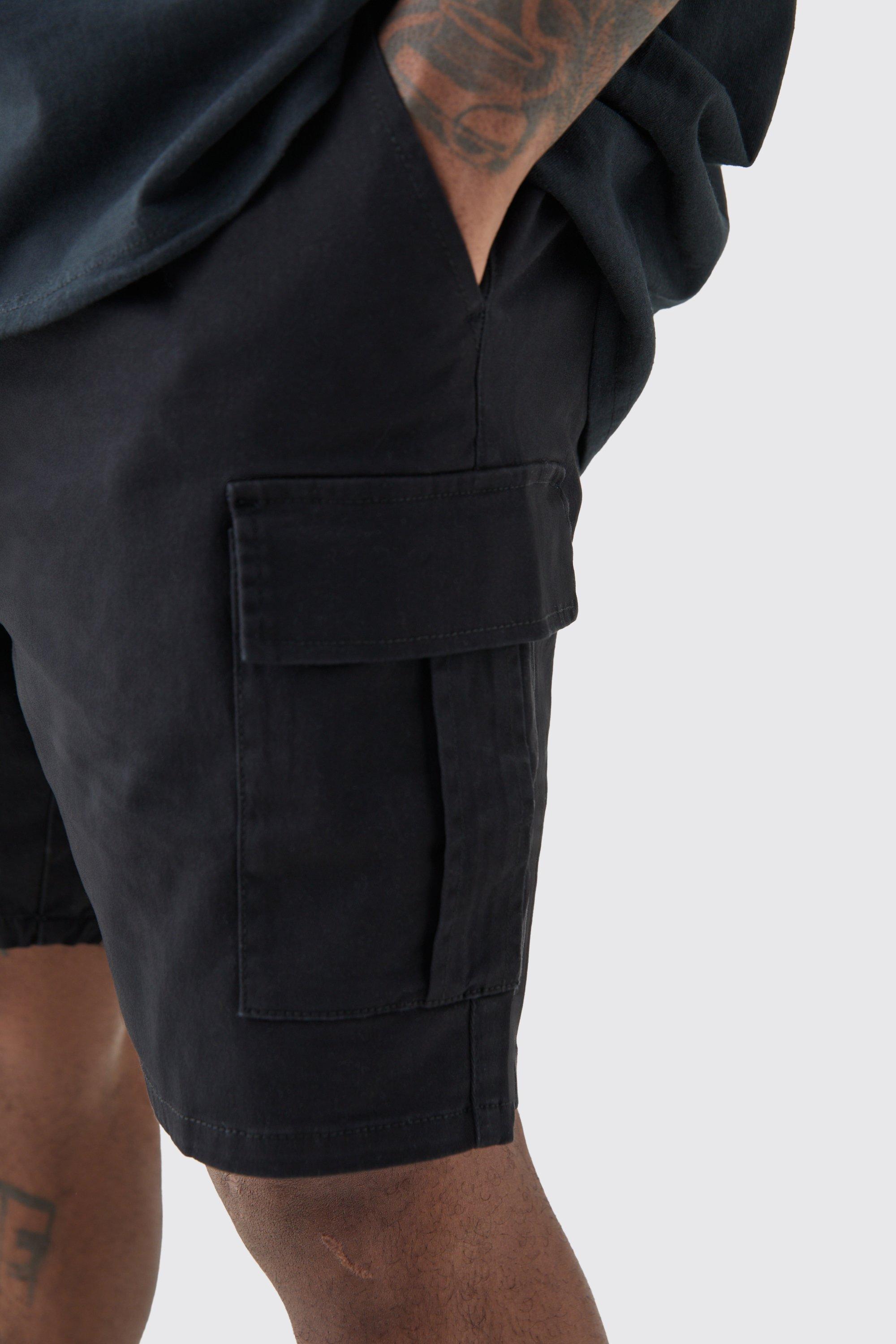 Pantaloncini cargo neri on sale