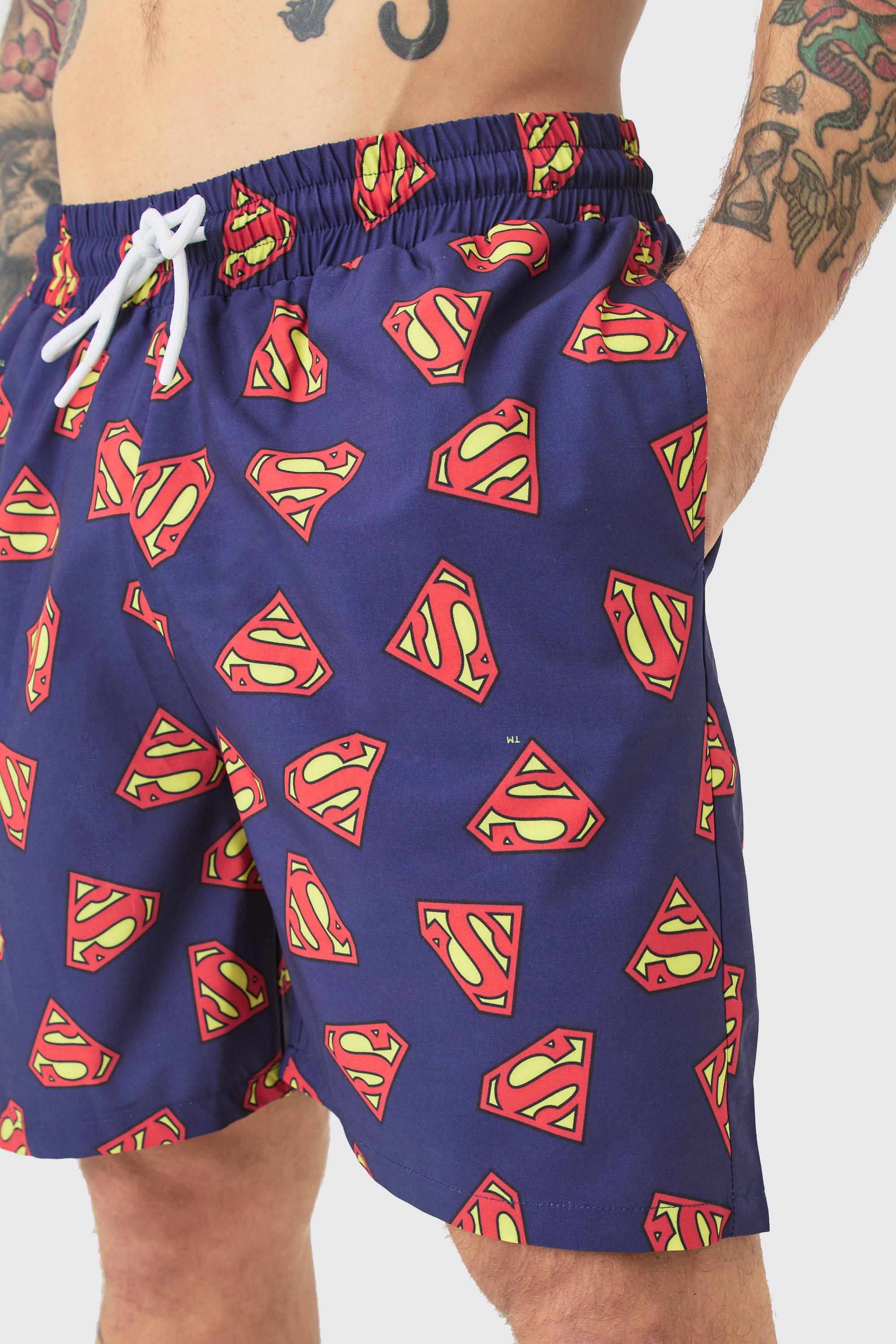 Mid Length Superman Swim Short