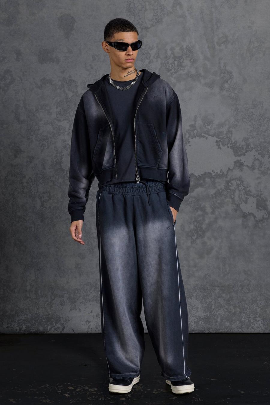 P-Star Wide Leg Sweatpants With Mock Boxer Waistband P-Star Wide Leg Sweatpants With Mock Boxer Waistband