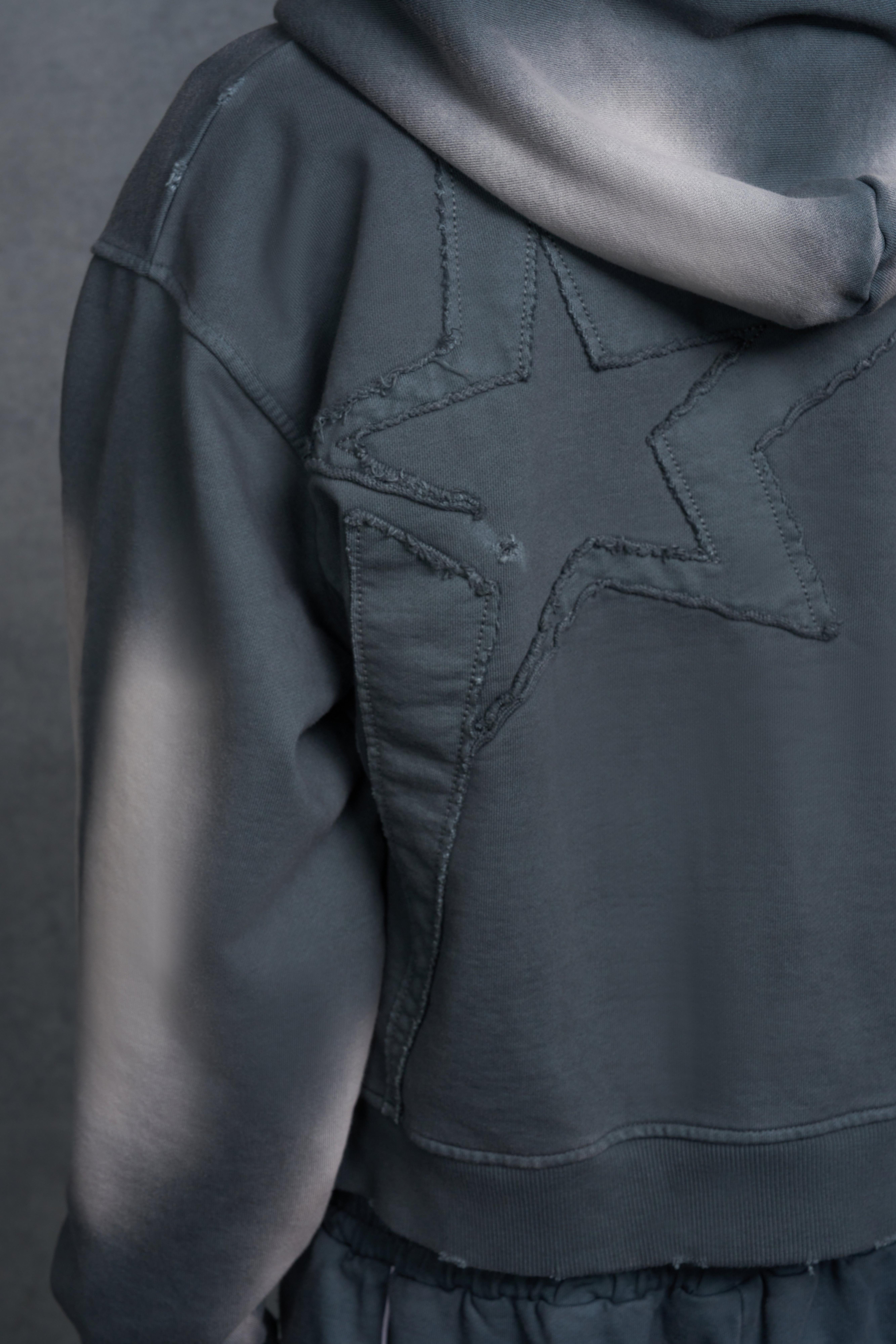 P-Star Shrunken Fit Zip Up Hoodie with Applique | boohoo USA