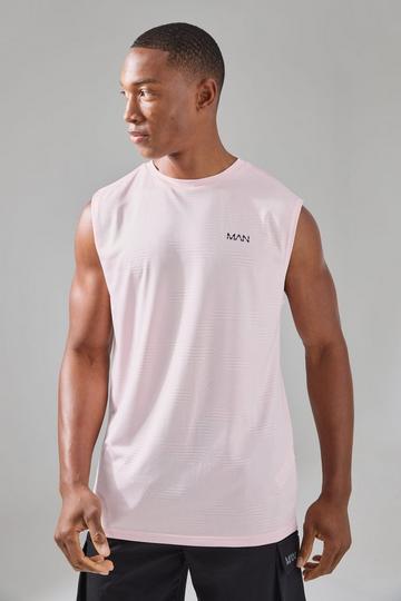 Pink Man Active Geo Jacquard Regular Fit Tank