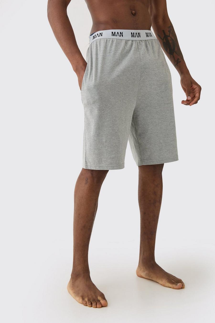 Tall Man Loungewear Shorts In Grey Marl