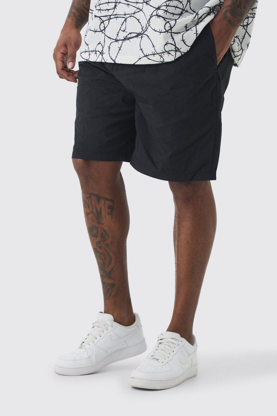 Black Plus Drawcord Comfort Fit Shorts image number 1