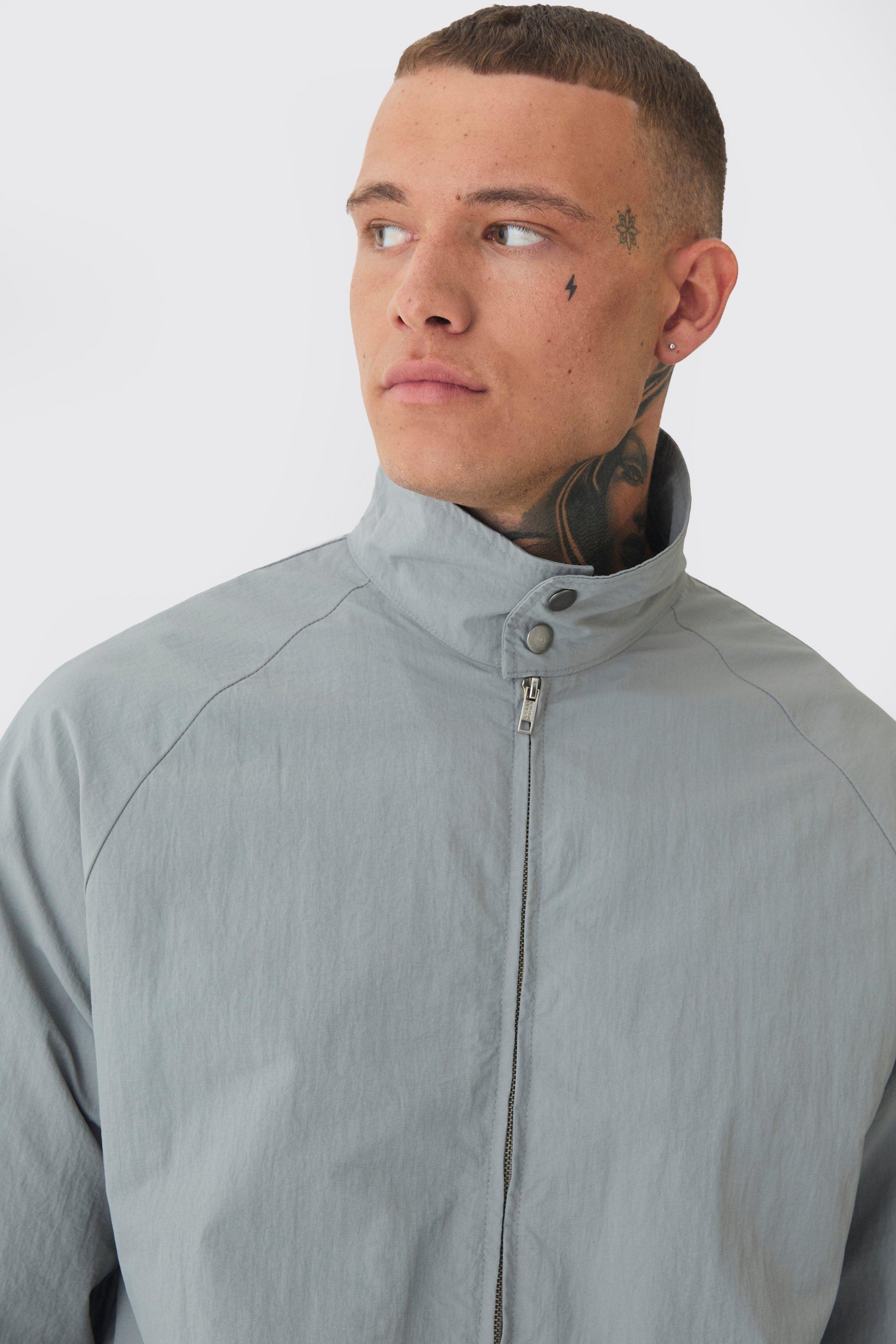 Tall Veste zippee legere a col cheminee