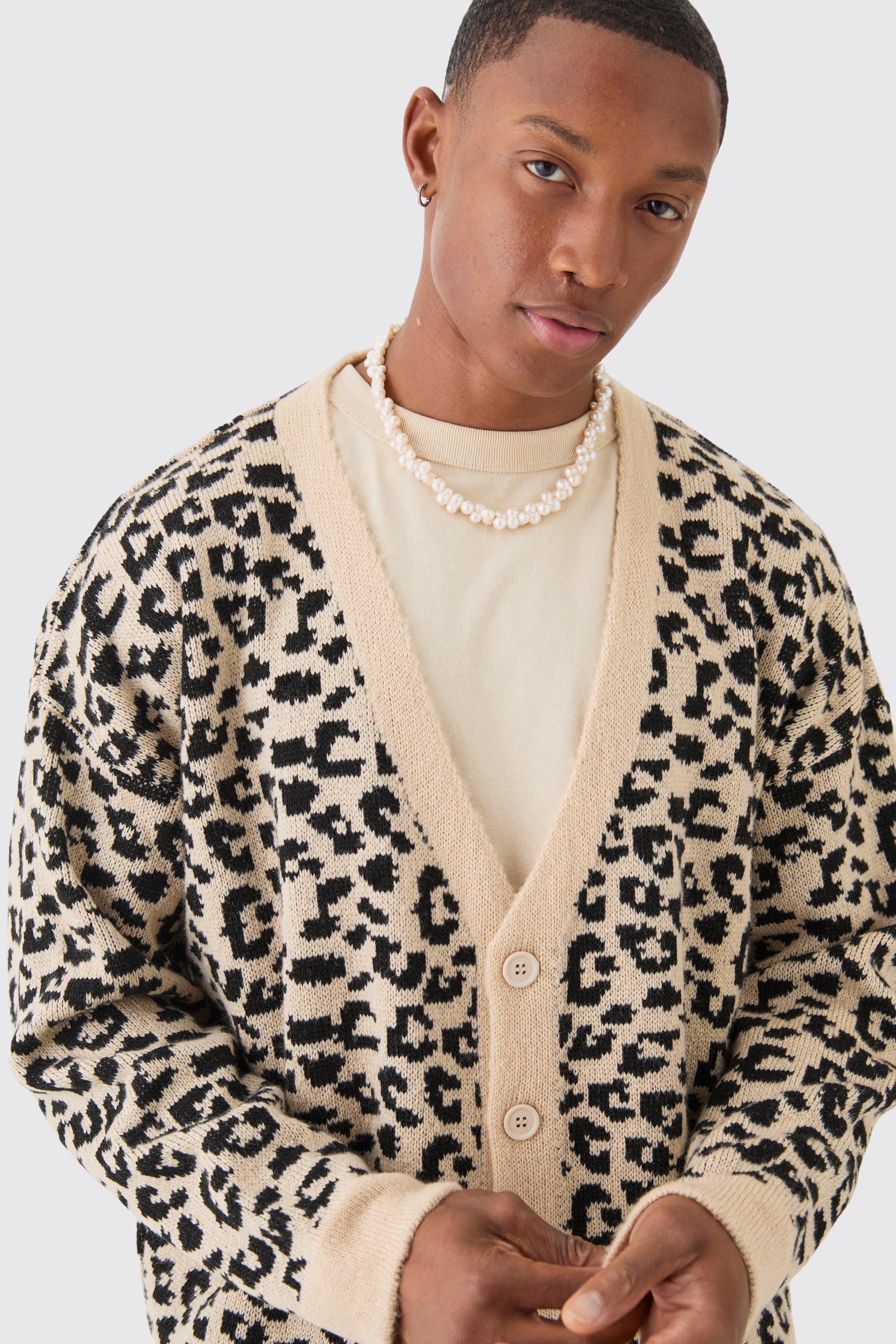 Leopard print cardigan boohoo hotsell