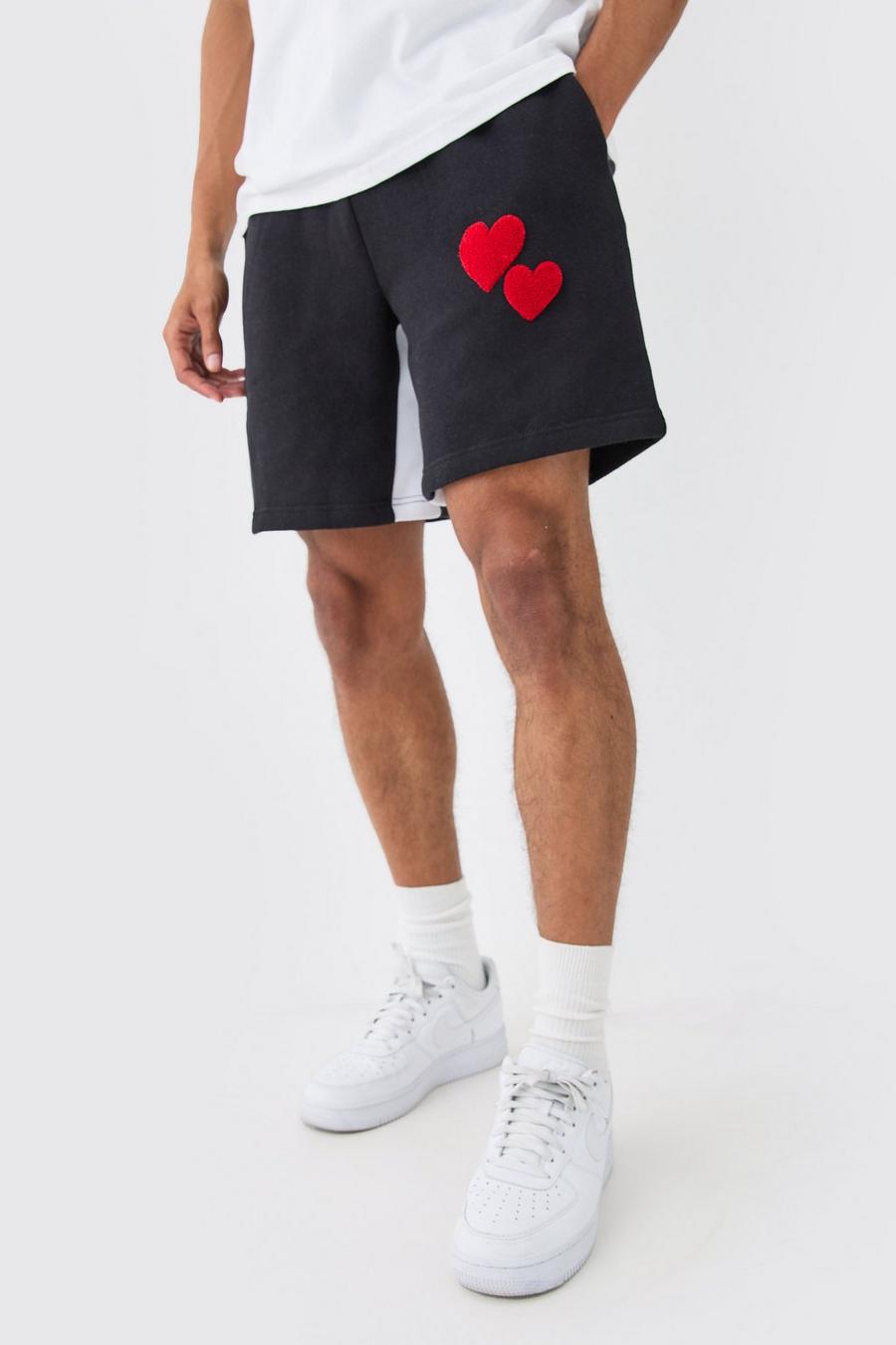 Black Relaxed Limited Edition Heart Short image number 1
