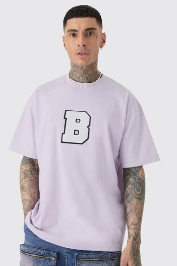 Tall Oversized Applique T-shirt lilac