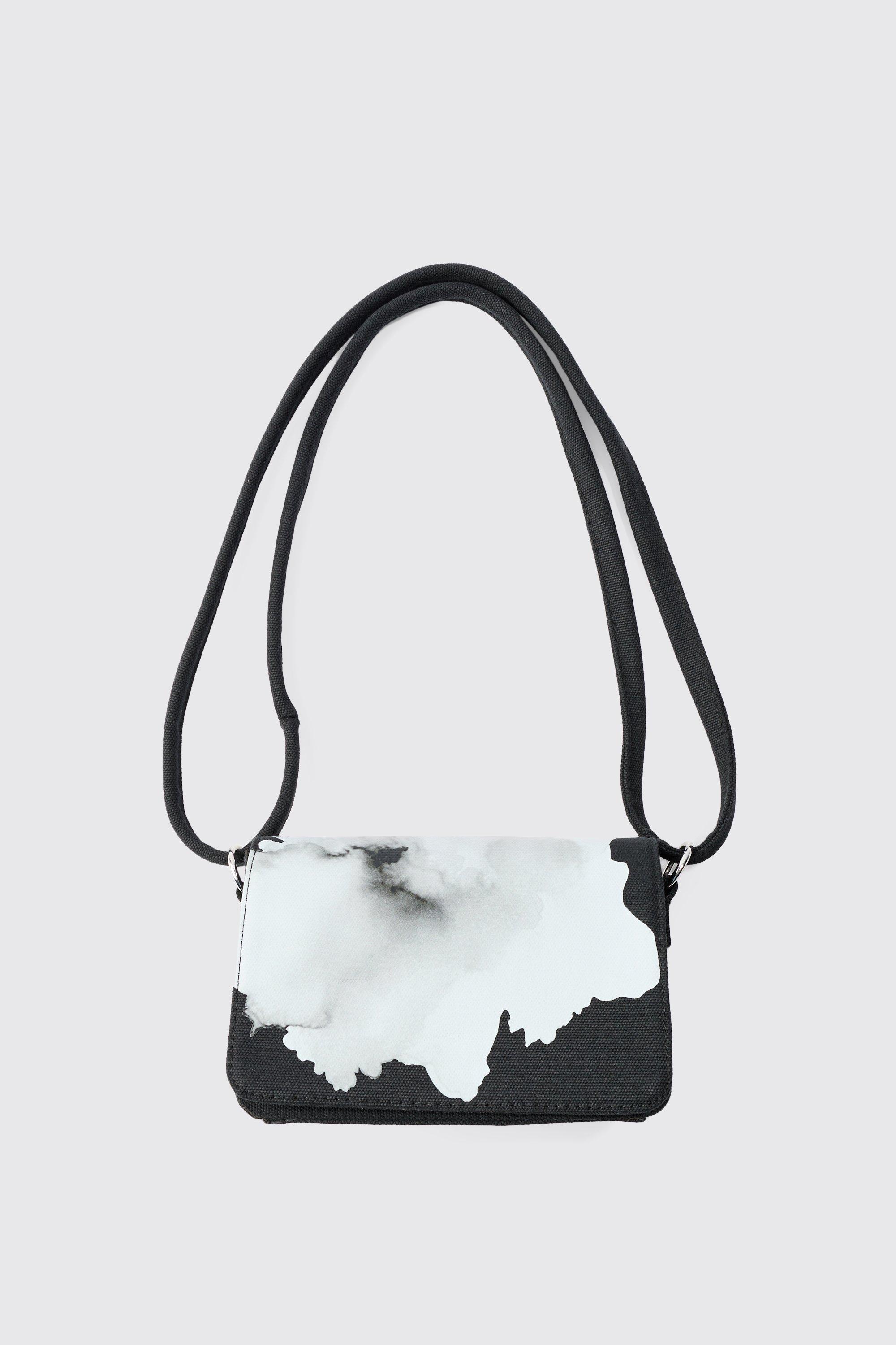 Twill Printed Shoulder Bag In Black boohoo IE
