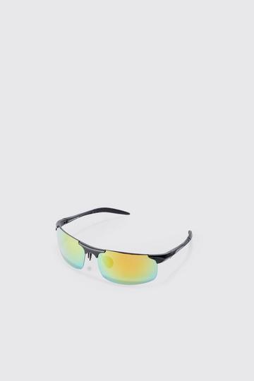 Racer Mirror Lens Sunglasses In Multi multi