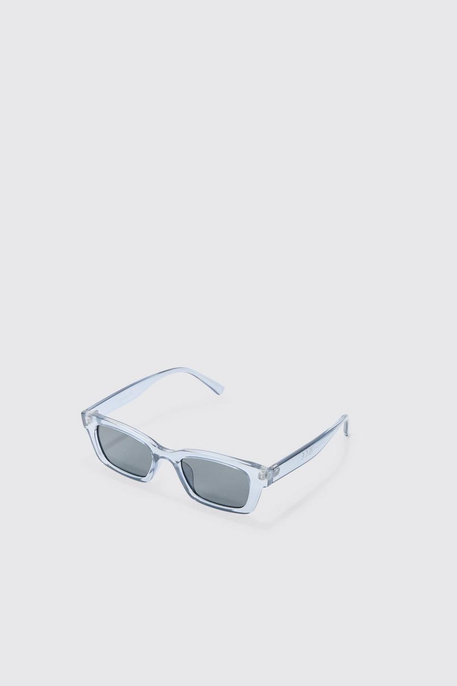 Chunky Plastic Smoke Lens Sunglasses In Grey