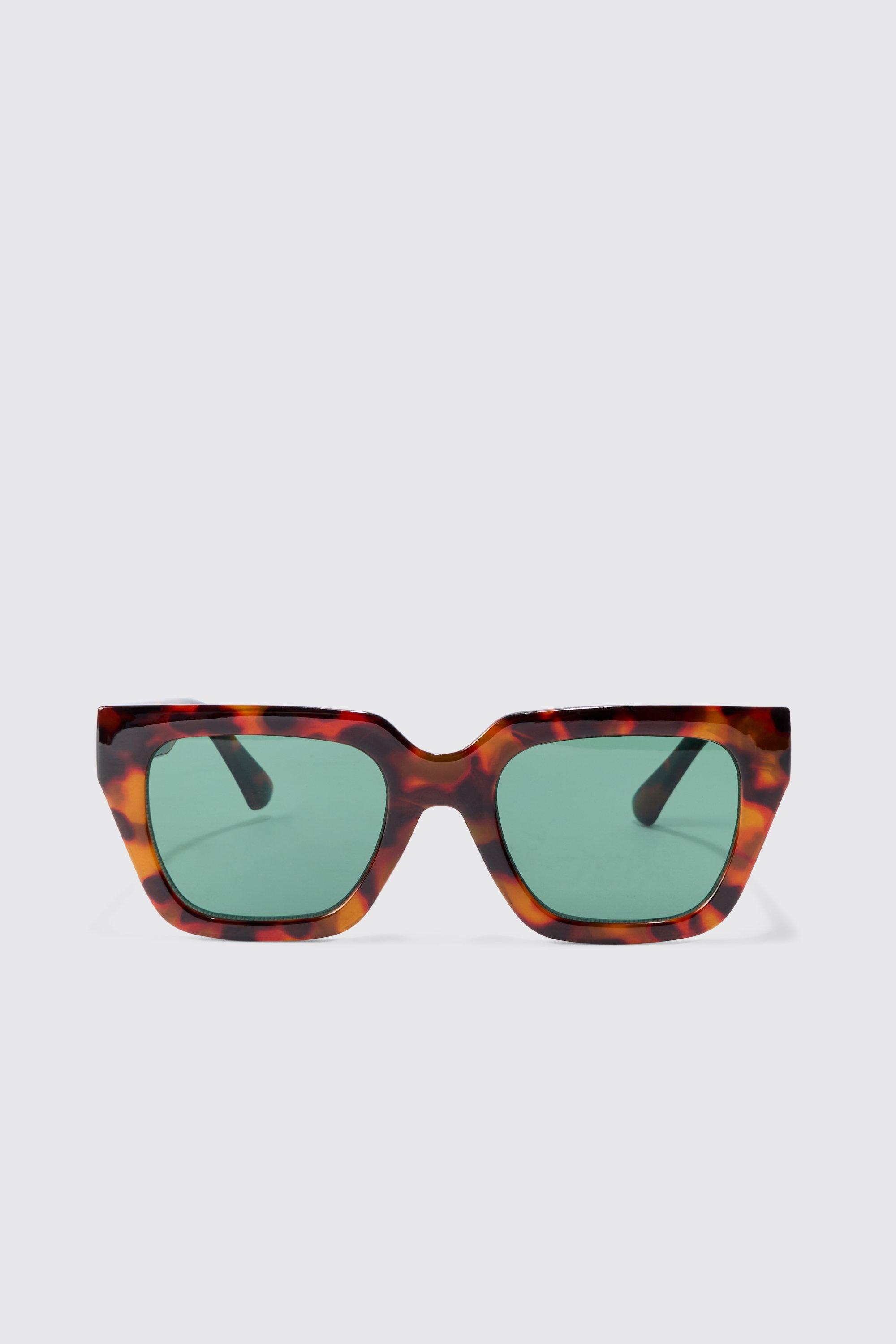 Tortoise Square Frame Sunglasses In Brown boohoo IE